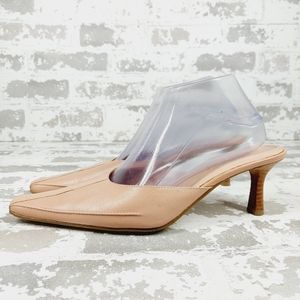 Karen Scott Rose Leather Heel Mules O52